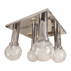 Chrome ceiling mount light fixture